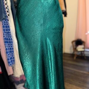 Banana Republic Shimmering Teal Midi Skirt
